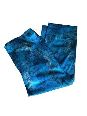 Dana Buchman Blue Women’s Ankle Pants Damask Print Size 16